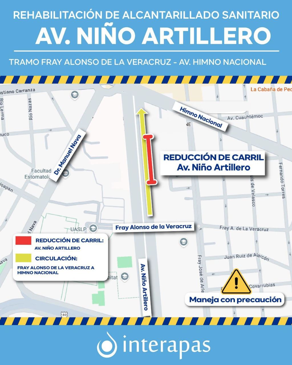 Interapas arranca obra sanitaria estratégica en zona del Hospital Central y la&nbsp;UASLP