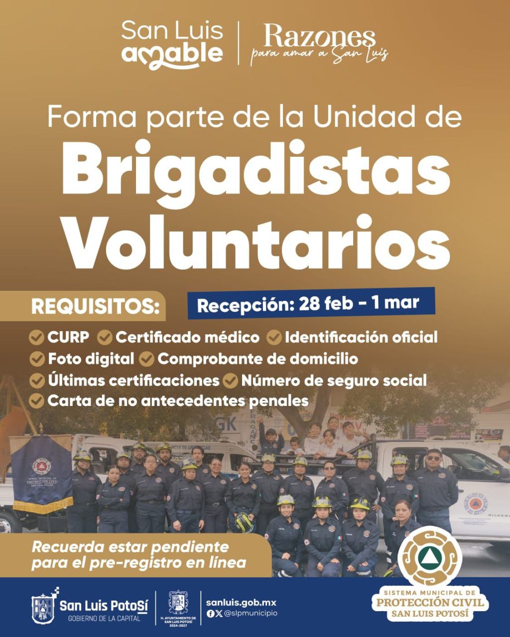 Protección Civil Municipal convoca a integrar el grupo de brigadistas&nbsp;voluntarios