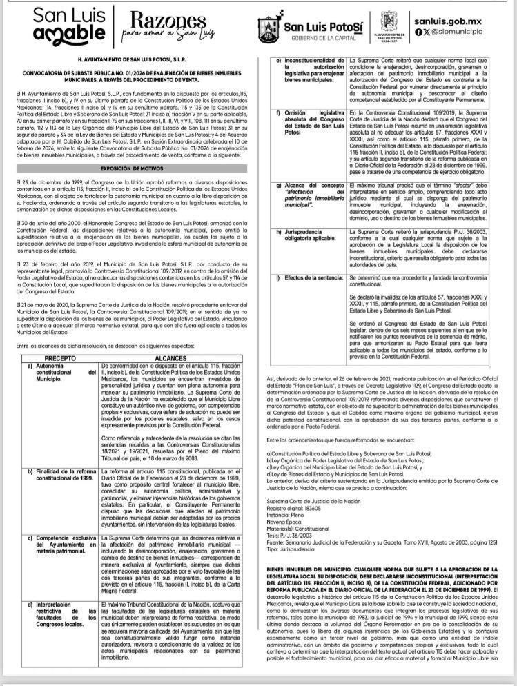 Con total transparencia inicia subasta de predios&nbsp;municipales