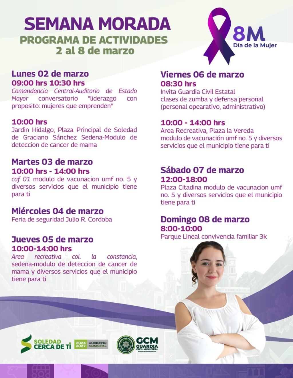 GCM DE SOLEDAD DA INICIO A LA “SEMANA MORADA” EN EL MARCO DEL&nbsp;8M