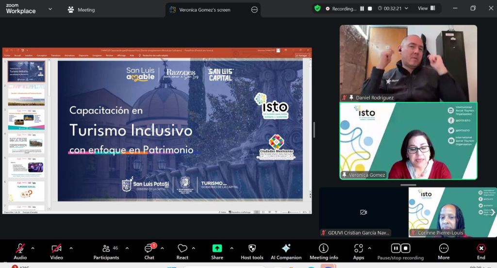 Impulsa San Luis Capital capacitación en Turismo Inclusivo con enfoque en Patrimonio&nbsp;Cultural
