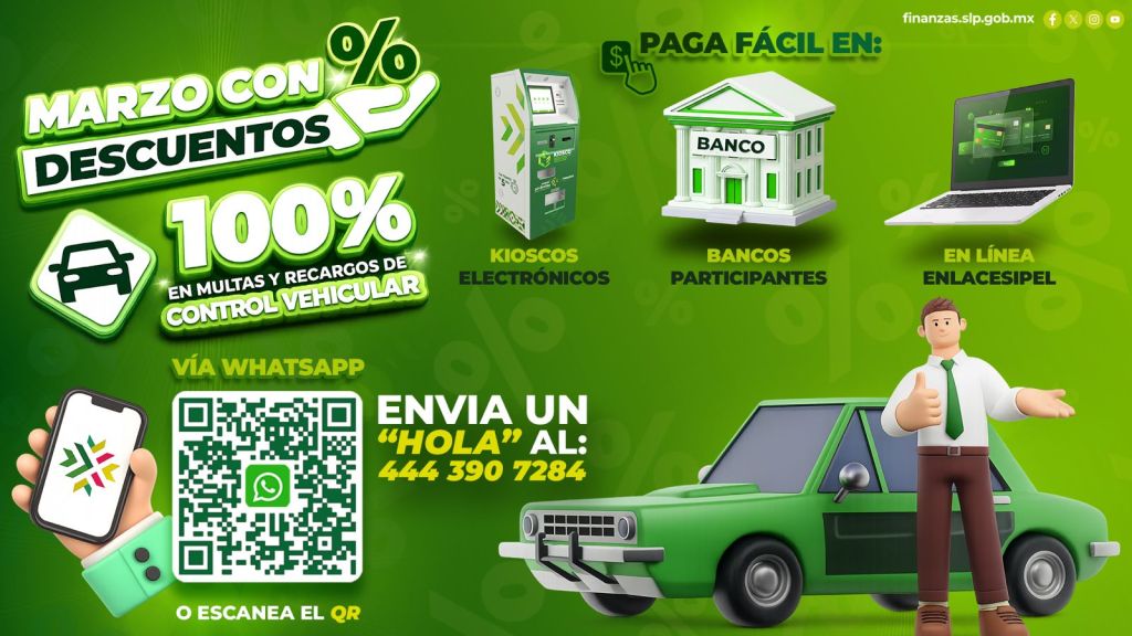 GOBIERNO ESTATAL MANTIENE 100 POR CIENTO DE DESCUENTO EN MULTAS Y RECARGOS DE CONTROL&nbsp;VEHICULAR