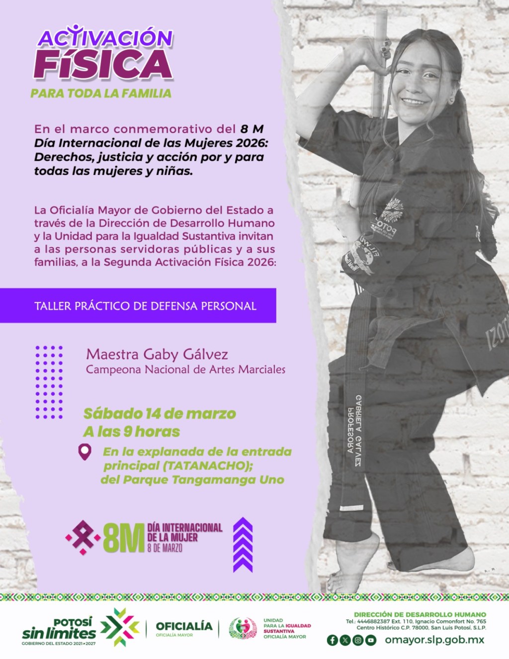 GOBIERNO ESTATAL REALIZARÁ TALLER DE DEFENSA PERSONAL