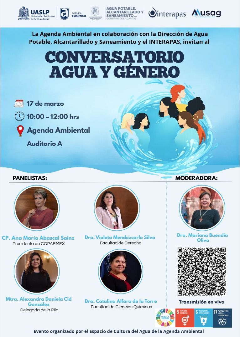 Se suma Gobierno de la Capital a la Agenda Ambiental de la UASLP en el conversatorio “Agua y Género”