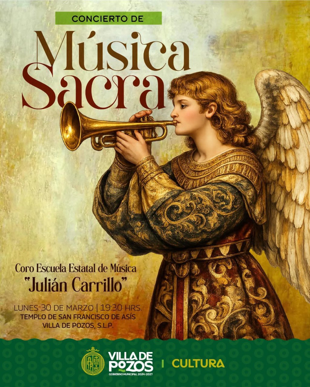 VILLA DE POZOS INVITA A CONCIERTO DE MÚSICA&nbsp;SACRA