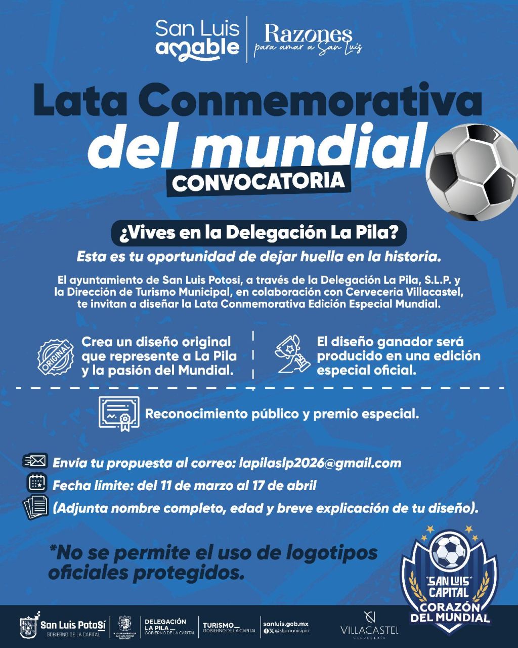 Invitan a habitantes de La Pila a participar en diseño de lata conmemorativa rumbo al&nbsp;Mundial