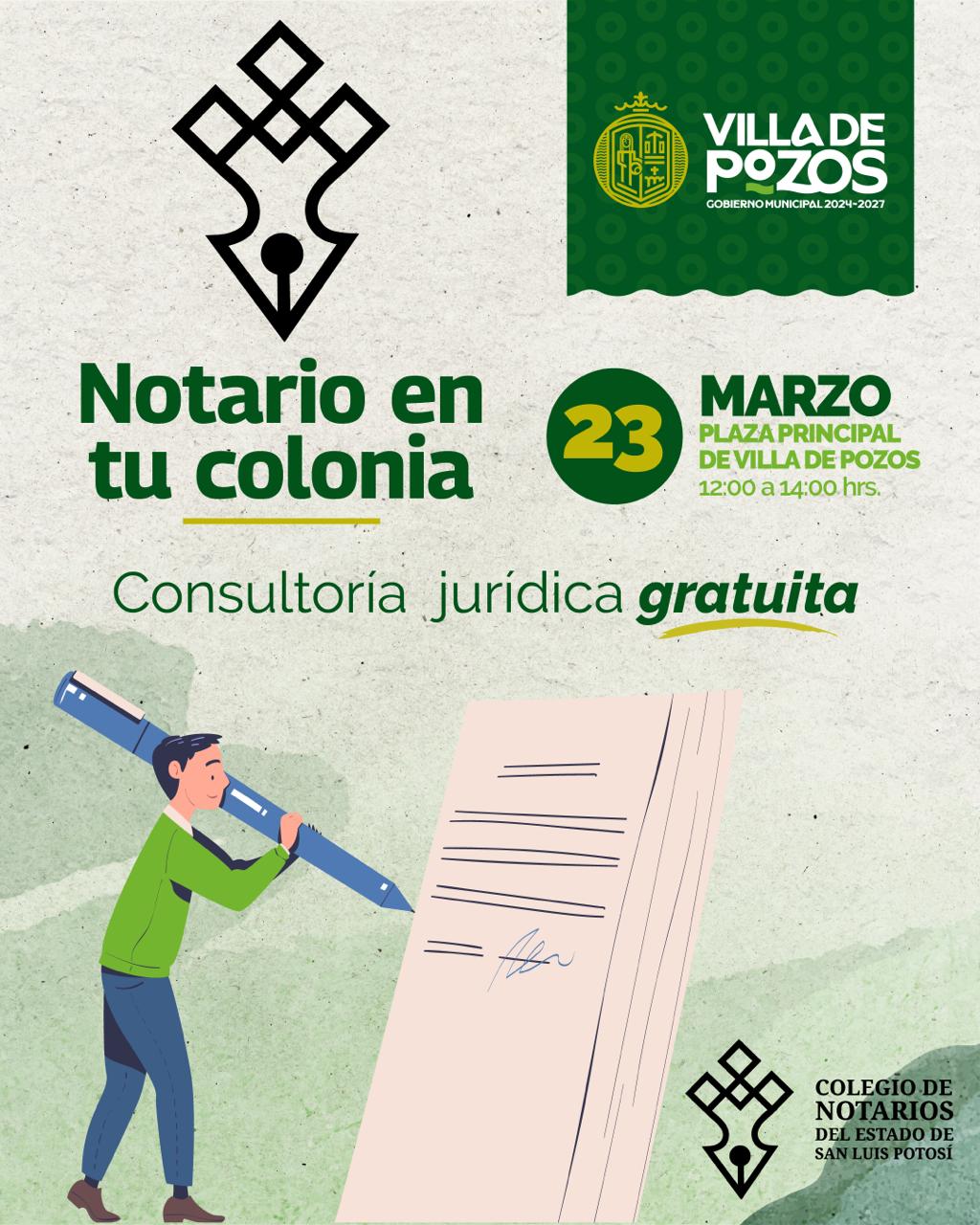 VILLA DE POZOS ACERCA SERVICIOS NOTARIALES&nbsp;GRATUITOS