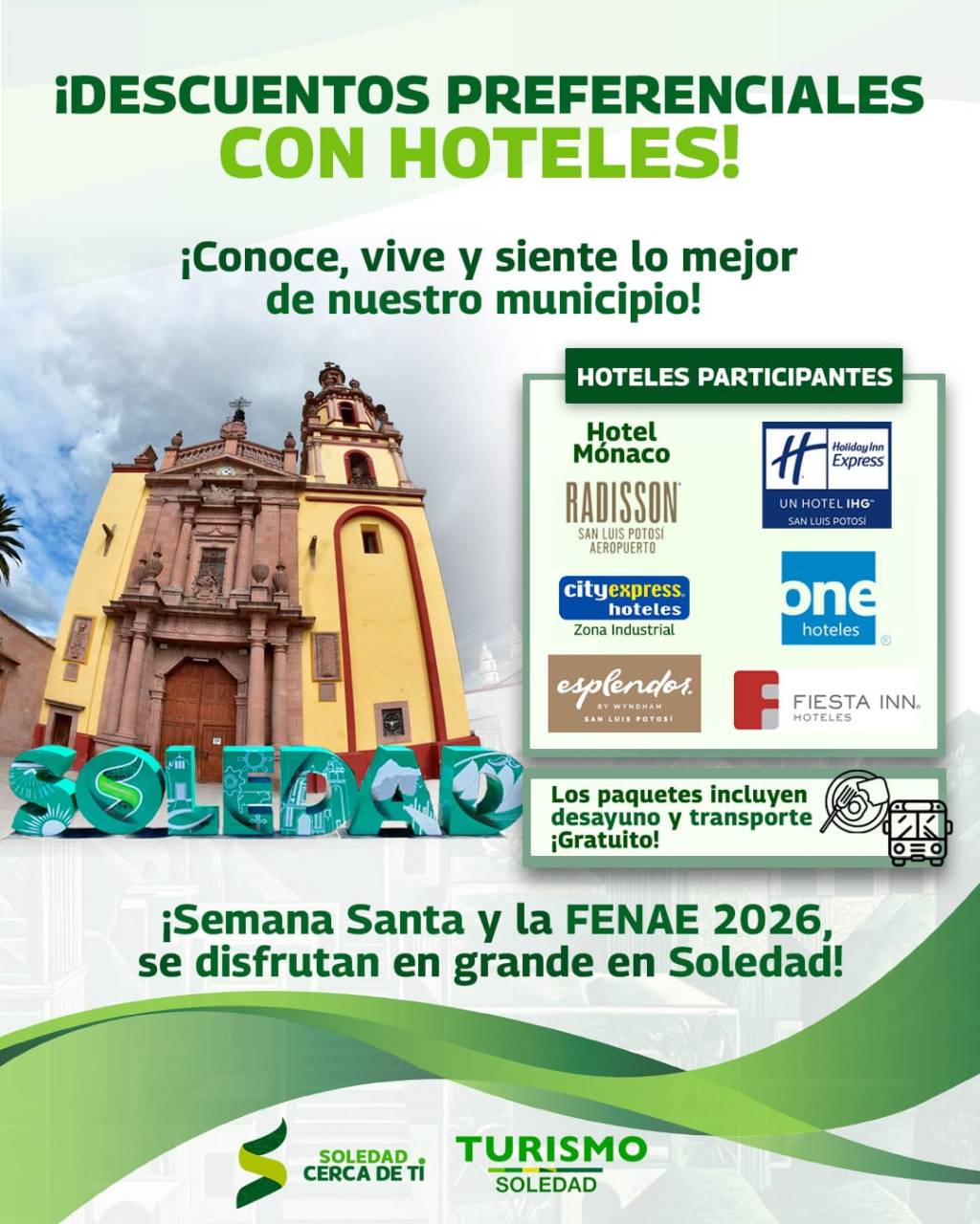 AYUNTAMIENTO DE SOLEDAD OFRECE A VISITANTES DESCUENTOS EN SERVICIOS DE HOTEL DURANTE TEMPORADA&nbsp;VACACIONAL