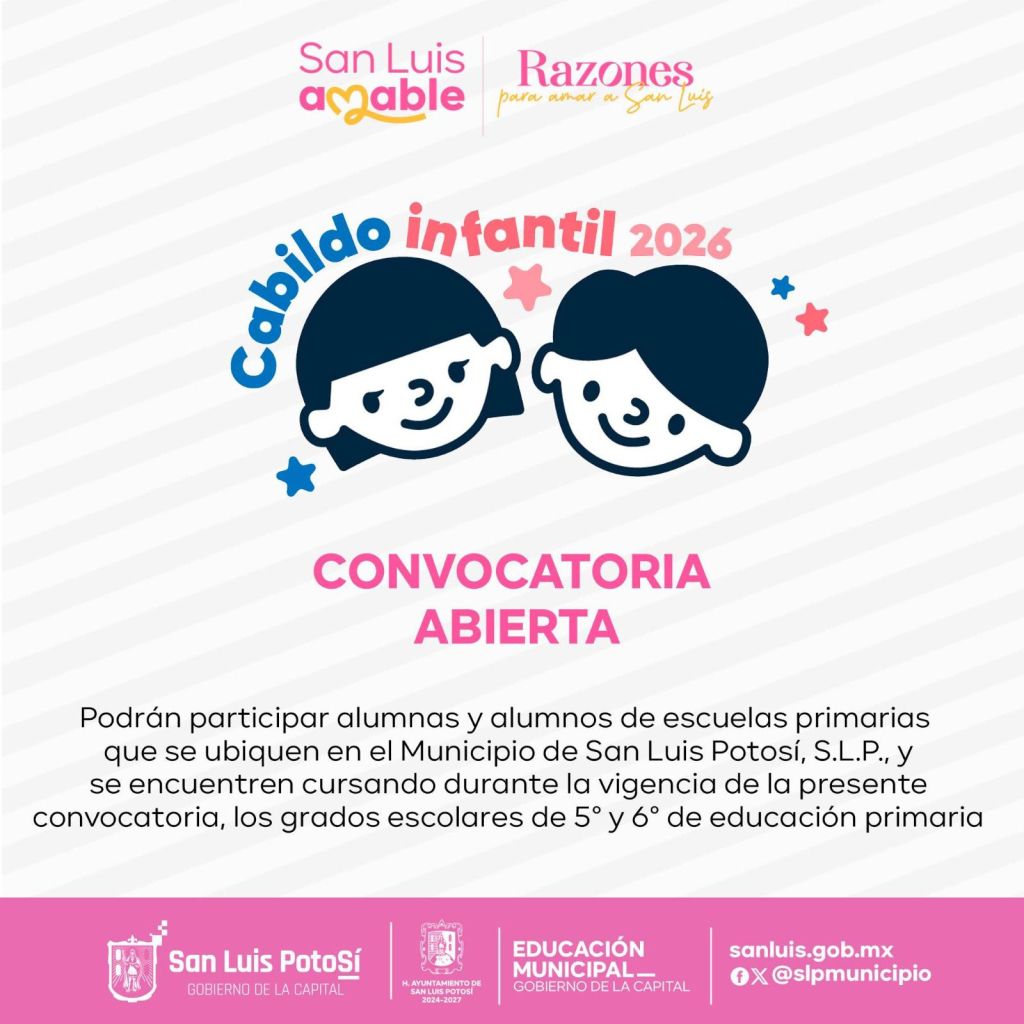 Recuerda Comisión Municipal de Educación que está abierta convocatoria para integrar Cabildo&nbsp;Infantil