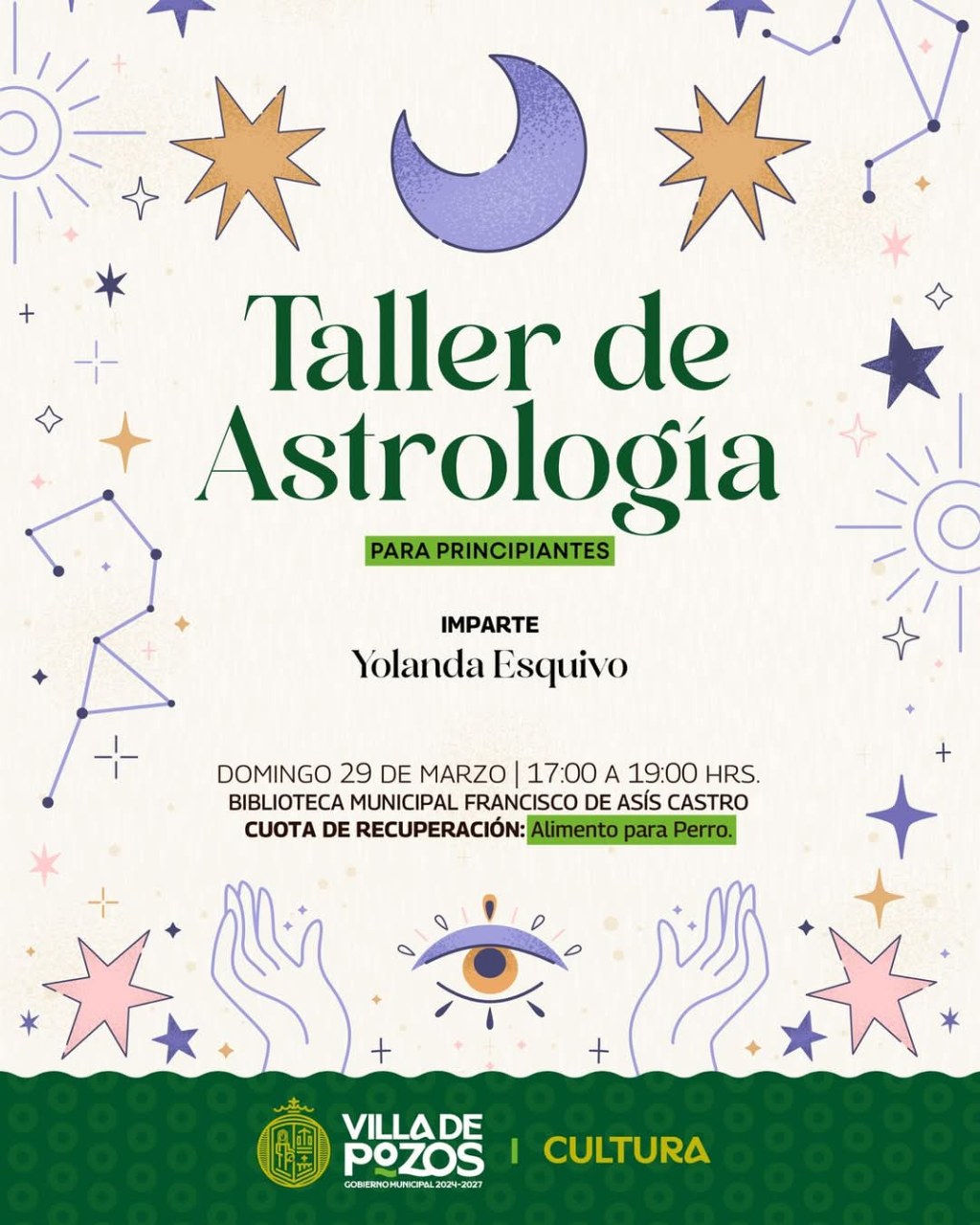 TALLER DE ASTROLOGÍA PARA PRINCIPIANTES EN VILLA DE POZOS