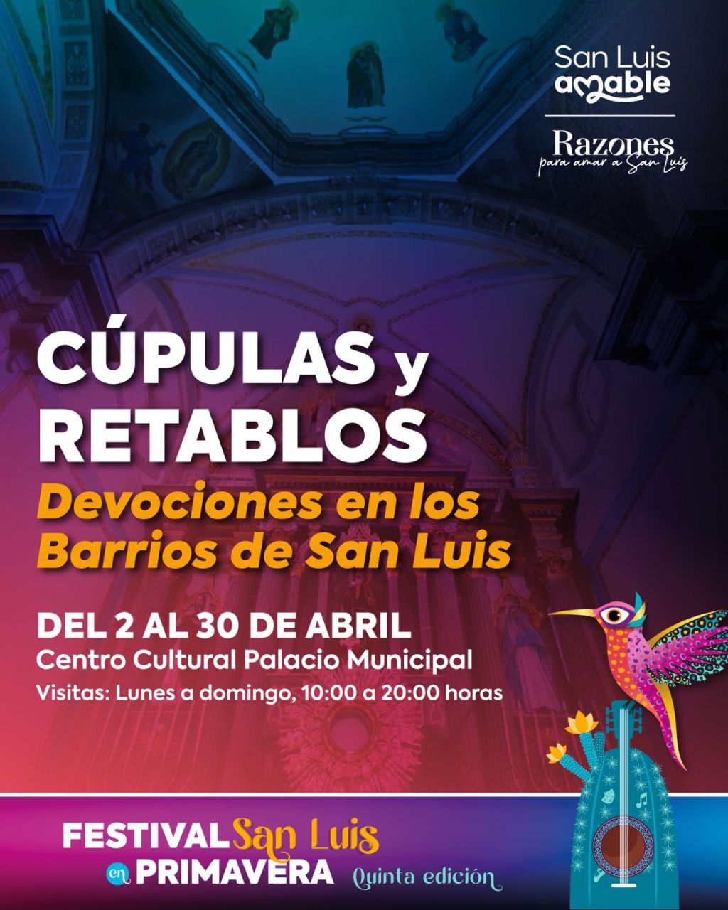 EL GOBIERNO MUNICIPAL DE SAN LUIS POTOSÍ IMPULSA EL ARTE Y LA TRADICIÓN CON LA EXPOSICIÓN “CÚPULAS Y&nbsp;RETABLOS”