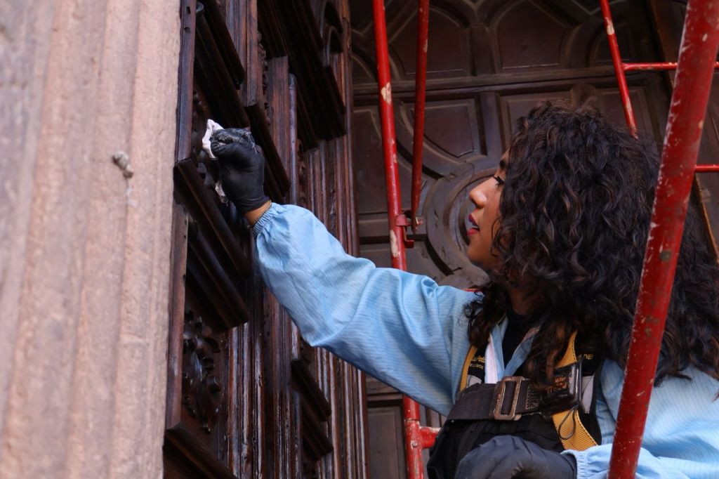 Gobierno de la Capital restauró puerta del Templo del&nbsp;Carmen