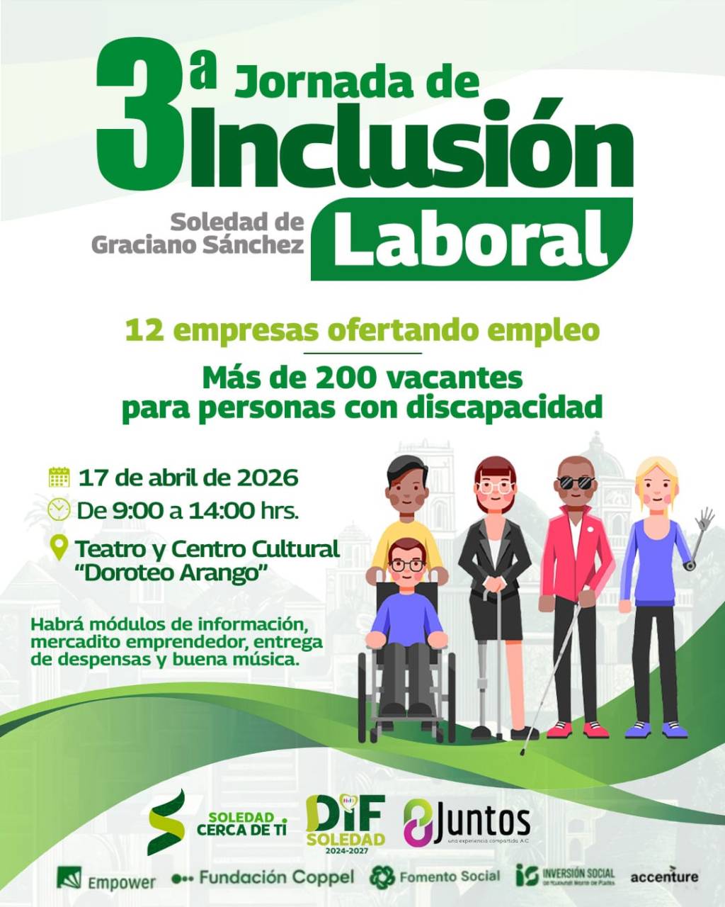 AYUNTAMIENTO DE SOLEDAD OFRECERÁ 200 VACANTES LABORALES A PERSONAS CON&nbsp;DISCAPACIDAD