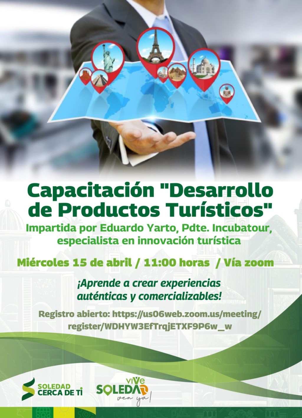 AYUNTAMIENTO DE SOLEDAD INVITA A PRESTADORES DE SERVICIOS A CAPACITACIÓN GRATUITA SOBRE PRODUCTOS&nbsp;TURÍSTICOS