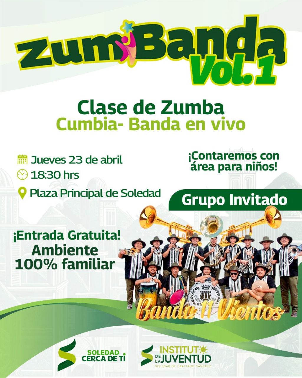 IMPULSA SOLEDAD BIENESTAR FÍSICO A TRAVÉS DE LA MÚSICA: INVITAN A CLASE MASIVA DE&nbsp;“ZUMBANDA”