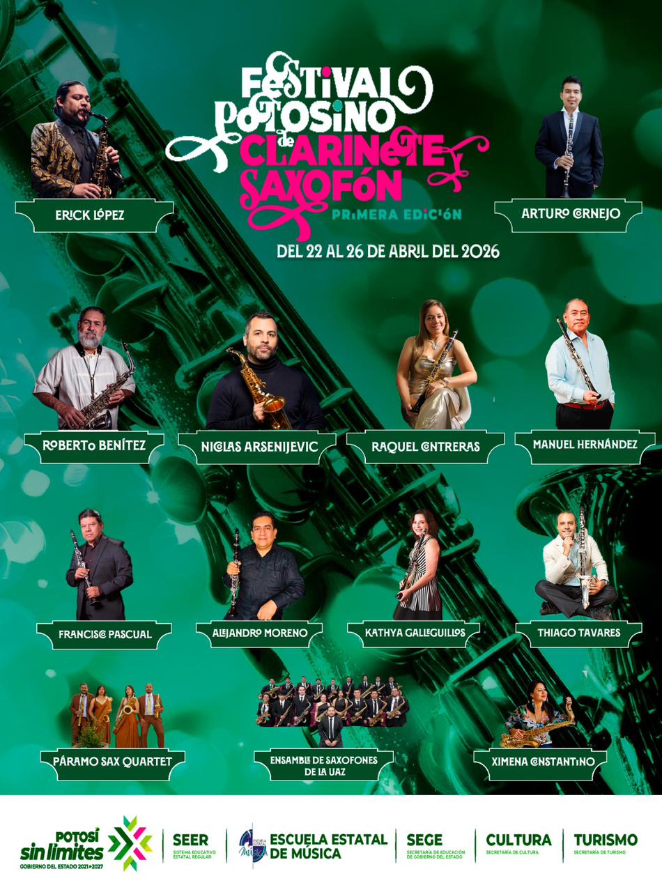 SAN LUIS PRESENTA FESTIVAL INTERNACIONAL DE CLARINETE Y&nbsp;SAXOFÓN