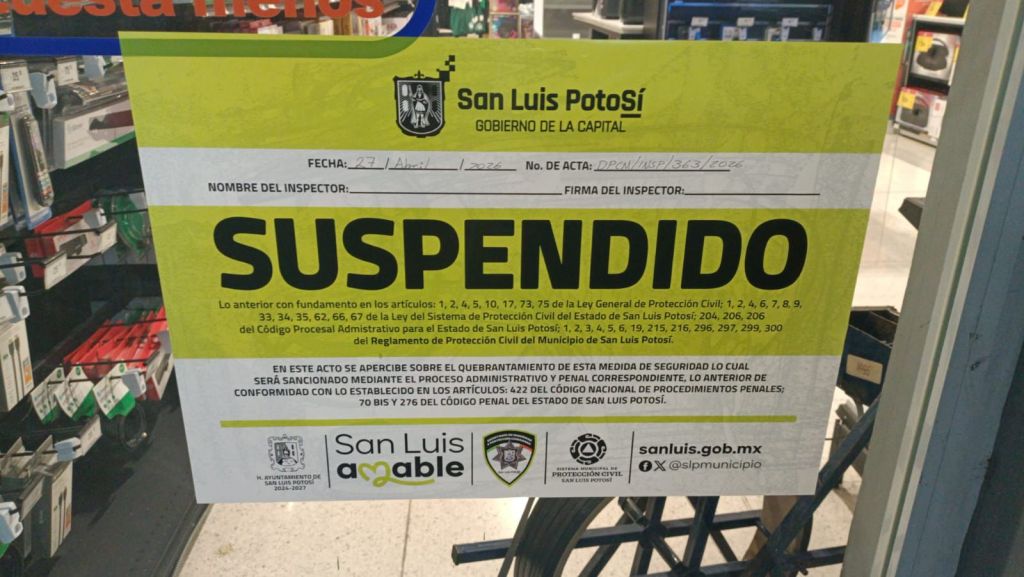 Refuerza Protección Civil Municipal medidas de seguridad en centro comercial de la capital&nbsp;potosina