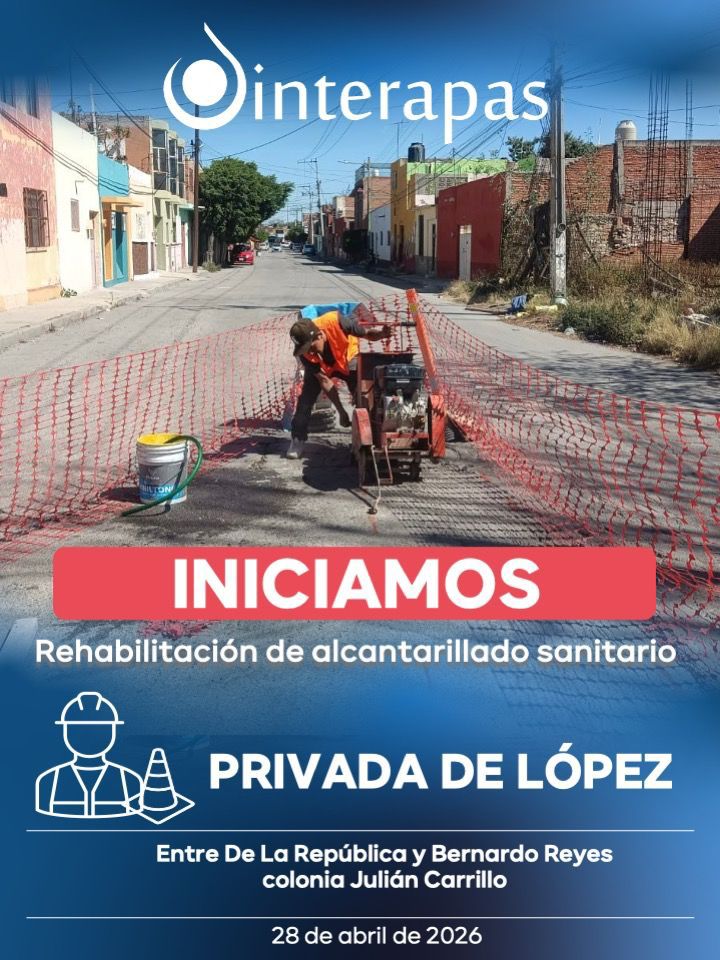 Interapas arranca nueva obra sanitaria en la colonia Julián&nbsp;Carrillo