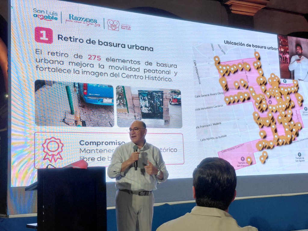 Enrique Galindo Ceballos presenta plan integral de rescate para el Centro Histórico de San Luis&nbsp;Potosí.