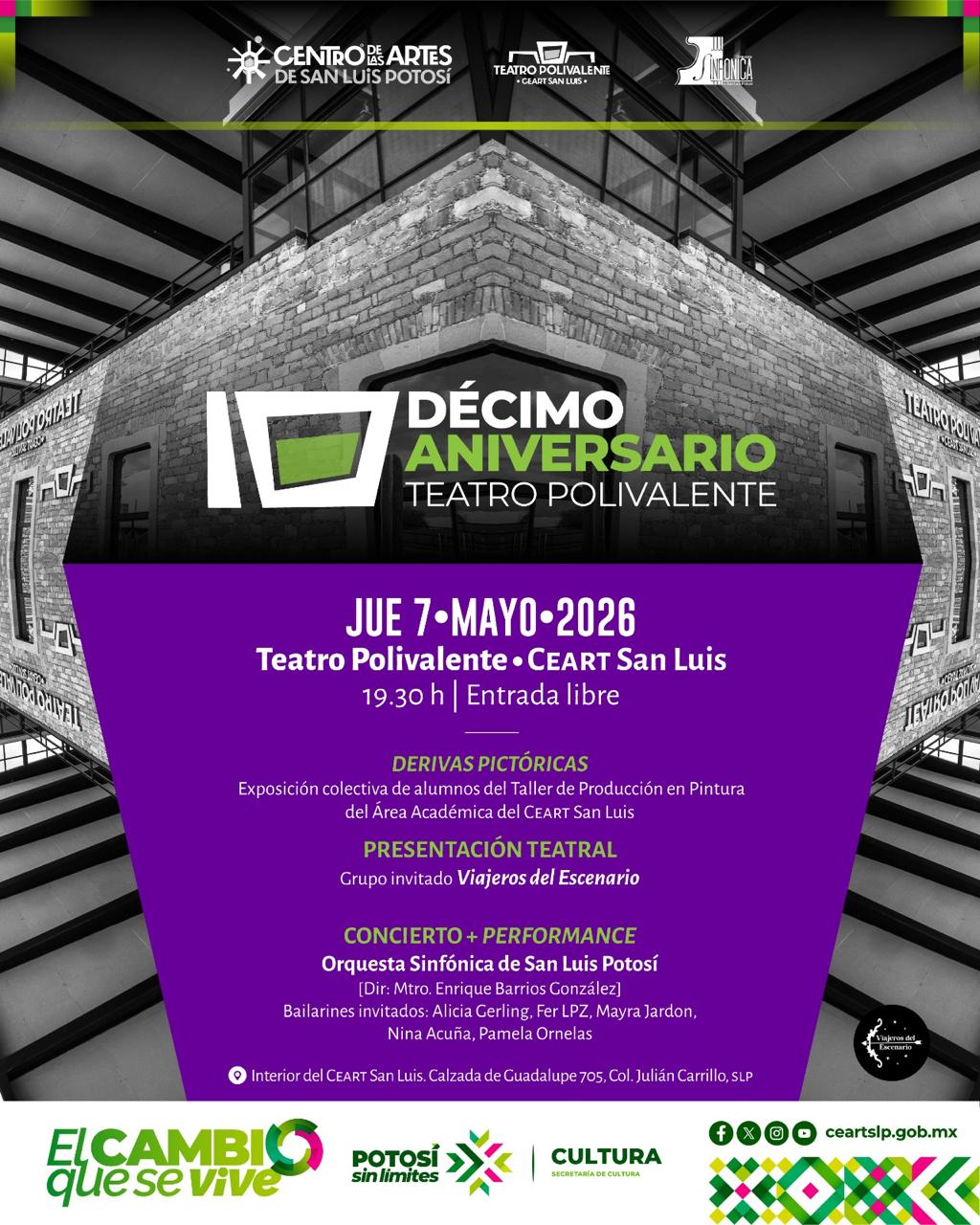 ESTADO CELEBRA 10 AÑOS DEL TEATRO POLIVALENTE DEL&nbsp;CEART