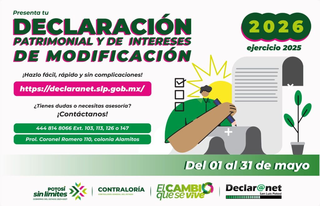 ESTADO INICIA DECLARACIONES PATRIMONIALES&nbsp;2026
