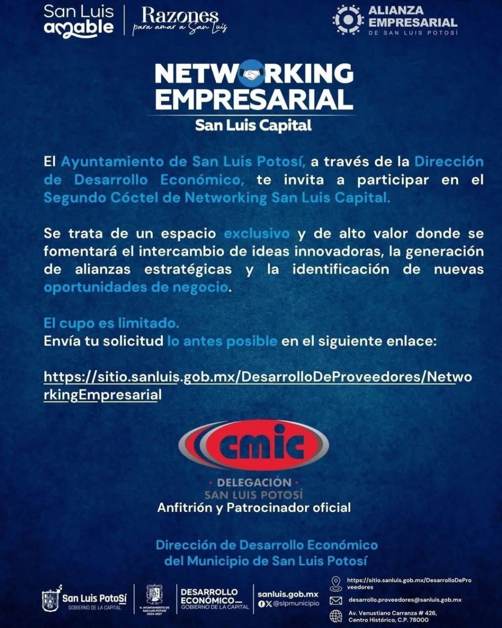 Gobierno de la Capital impulsa vinculación empresarial con Segundo Networking San Luis&nbsp;Capital
