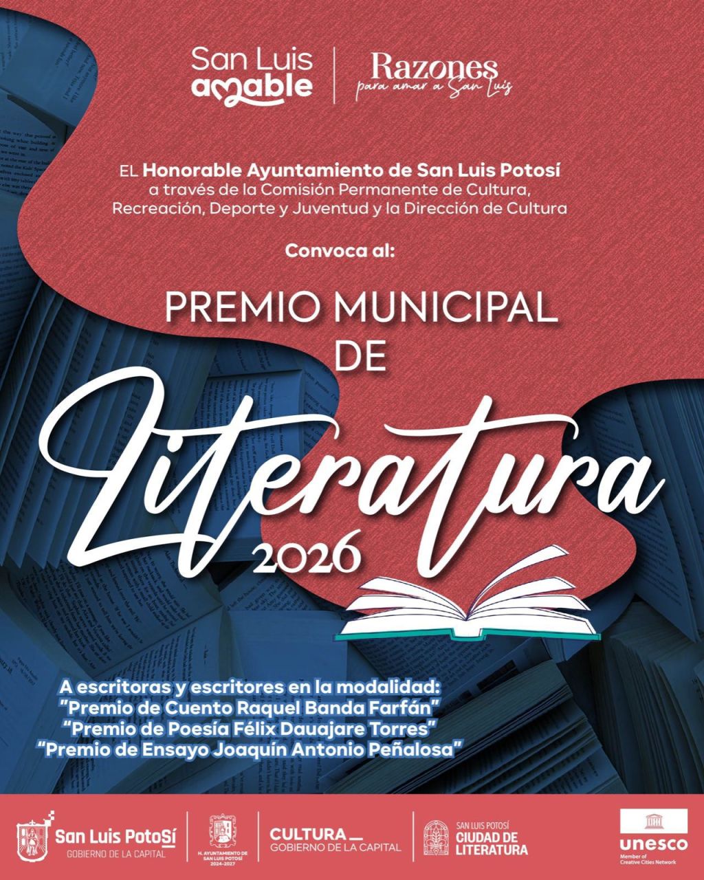 San Luis Capital impulsa la creatividad literaria con la convocatoria al Premio Municipal de Literatura&nbsp;2026