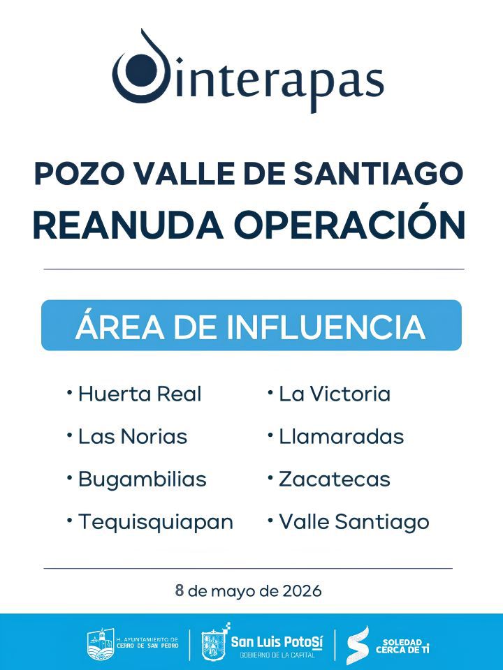Interapas pone nuevamente en marcha el pozo Valle de&nbsp;Santiago