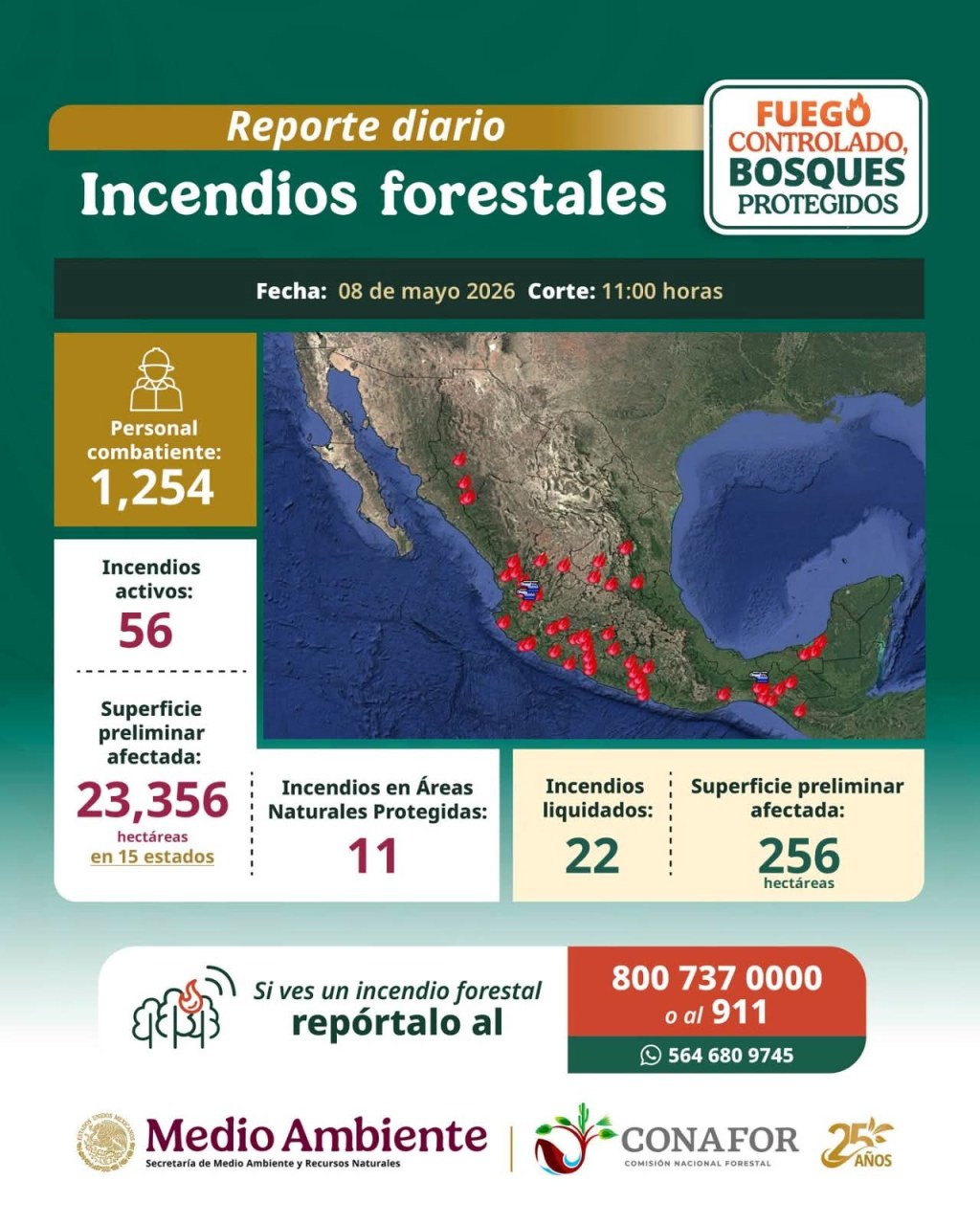 ESTADO MANTIENE MONITOREO ANTE INCENDIOS&nbsp;FORESTALES