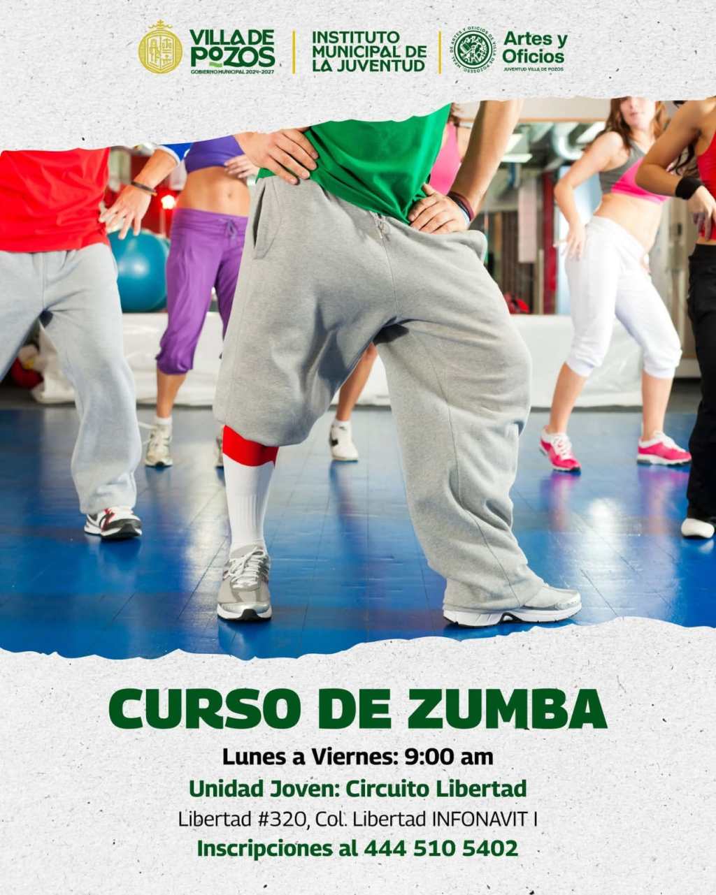 IMPULSAN ACTIVACIÓN FÍSICA Y BIENESTAR CON CURSO DE ZUMBA EN VILLA DE&nbsp;POZOS