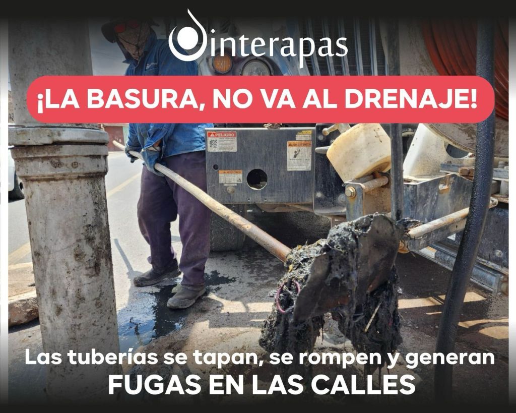 INTERAPAS rehabilita tubería de agua para evitar fugas en la zona poniente de la&nbsp;ciudad