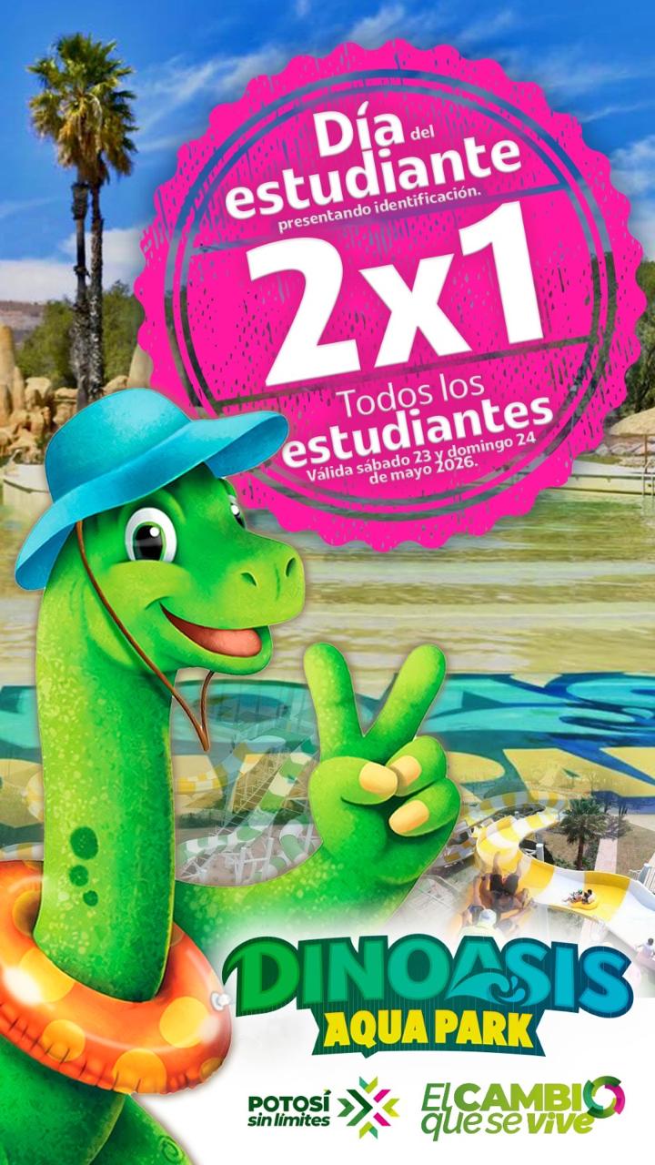 GOBIERNO ESTATAL CELEBRA A ESTUDIANTES CON PROMOCIÓN ESPECIAL EN DINOASIS AQUA PARK