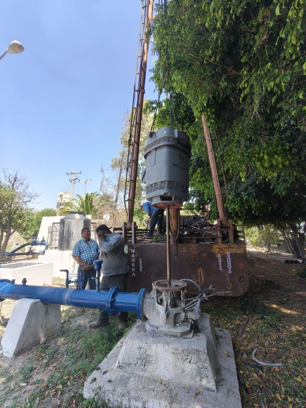 Interapas mantiene trabajos de rehabilitación en pozos Mayamil y Lomas del Mezquital