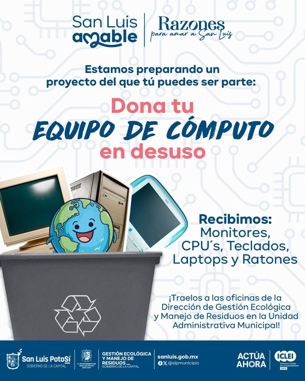 Firme campaña municipal para donar equipo de cómputo y darle una segunda vida