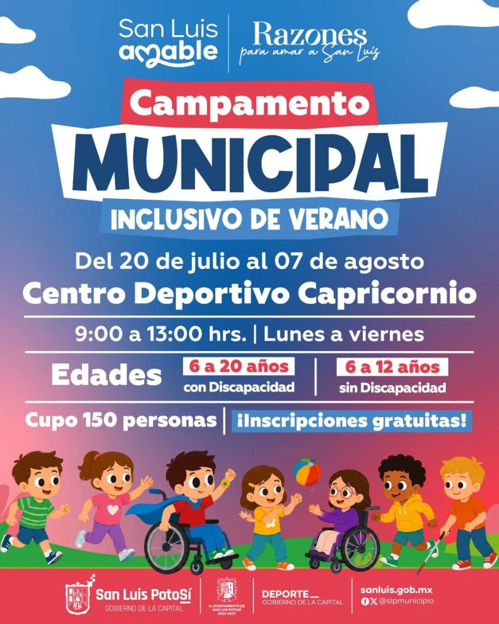 Se abren inscripciones para el Campamento Municipal inclusivo de Verano