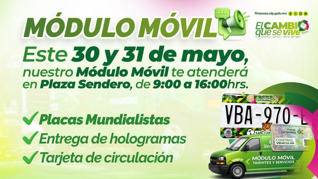 GOBIERNO ESTATAL ACERCA TRÁMITES VEHICULARES A PLAZA SENDERO
