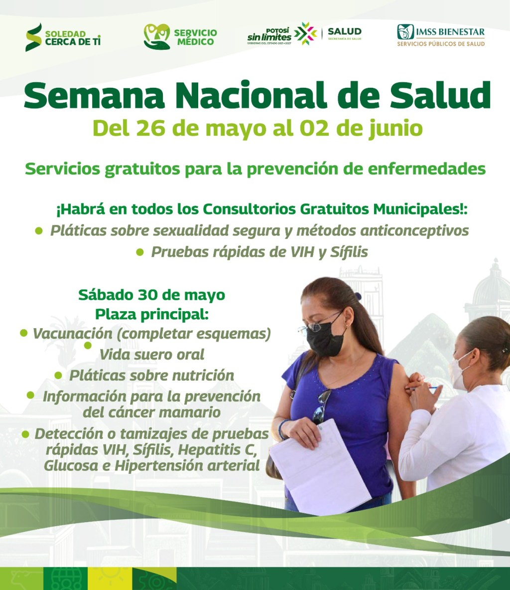 SOLEDAD INICIA ESTE MARTES LA SEMANA NACIONAL DE SALUD CON SERVICIOS GRATUITOS