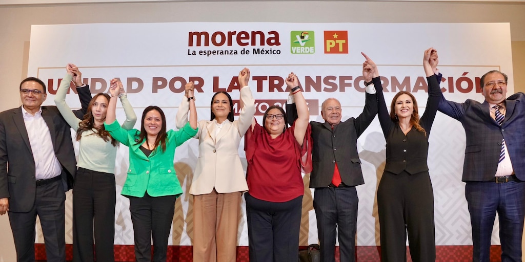 ALIANZA DE MORENA, PVEM Y PT SE CONSOLIDA EN 16 ESTADOS PARA 2027.