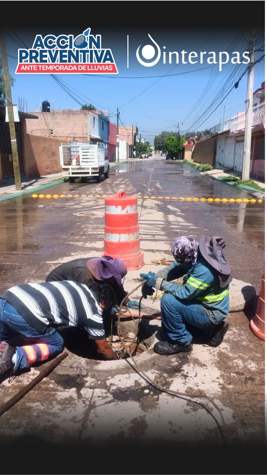 Continúan tapones de basura en drenaje; Interapas libera red en Rural&nbsp;Atlas