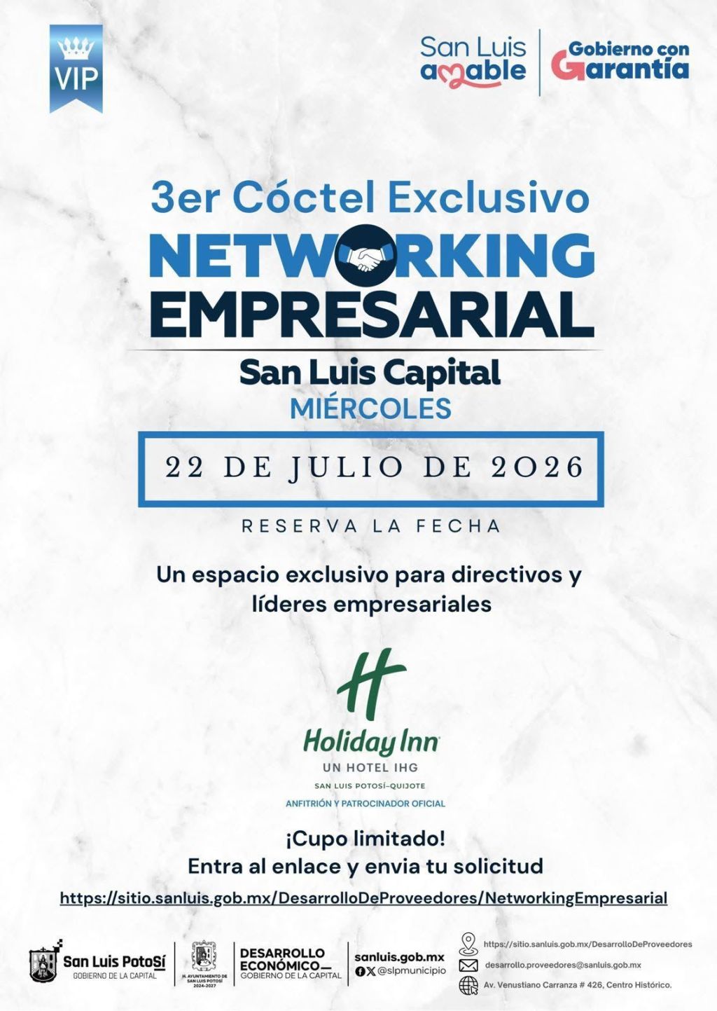 Abiertas inscripciones para el Tercer Cóctel Exclusivo Networking San Luis Capital