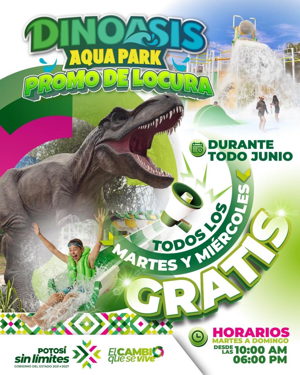 DINOASIS AQUA PARK INCORPORA DÍAS DE ACCESO GRATUITO PARA LAS FAMILIAS