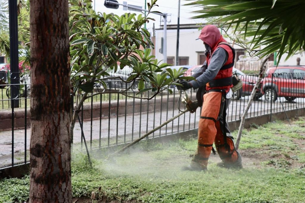 Gobierno de la Capital refuerza limpieza y mantenimiento en el Jardín de San Juan de Guadalupe