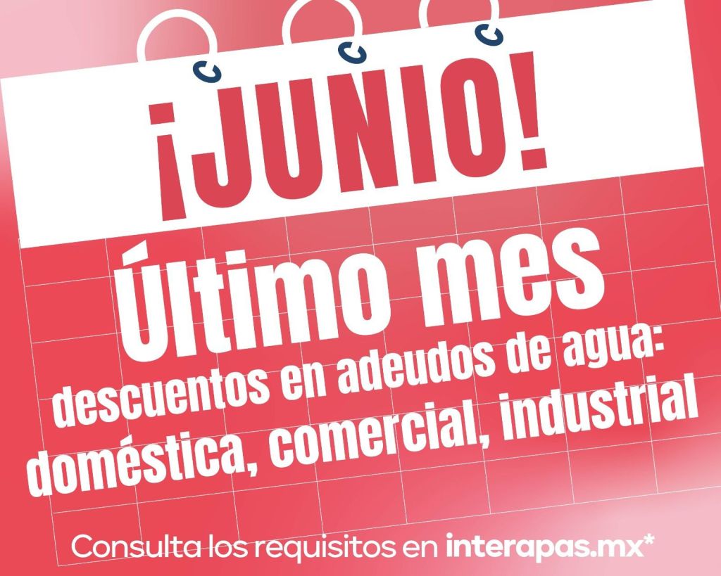 Últimas tres semanas de descuentos en adeudos de agua en Interapas