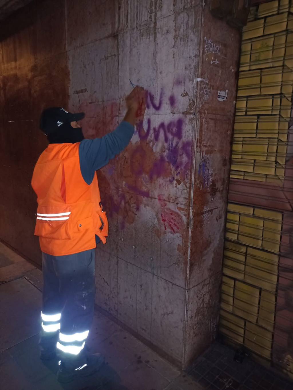 Continúan las acciones del Gobierno Municipal contra el grafiti en el Centro&nbsp;Histórico