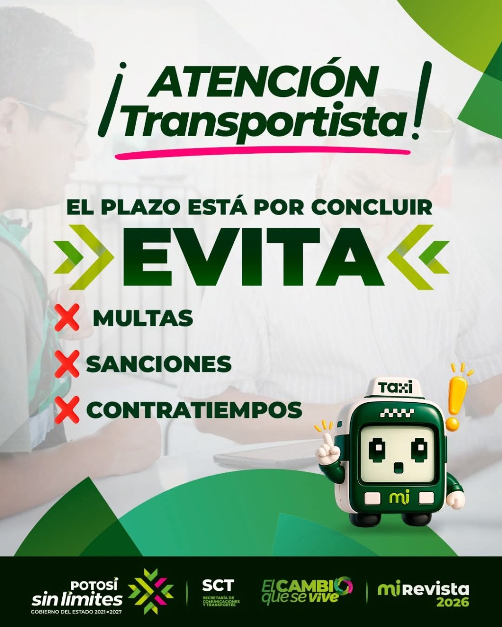 GOBIERNO ESTATAL LLAMA A CONCESIONARIOS A CUMPLIR CON LA REVISTA 2026
