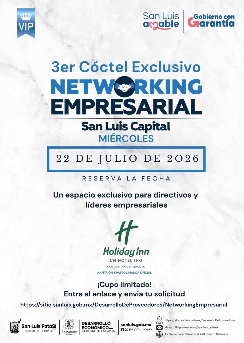 San Luis Capital convoca al Tercer Cóctel Exclusivo de Networking Empresarial