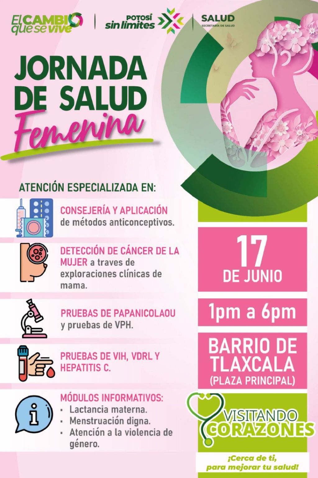 GOBIERNO ESTATAL LLEVA SALUD SIN LÍMITES PARA LAS MUJERES