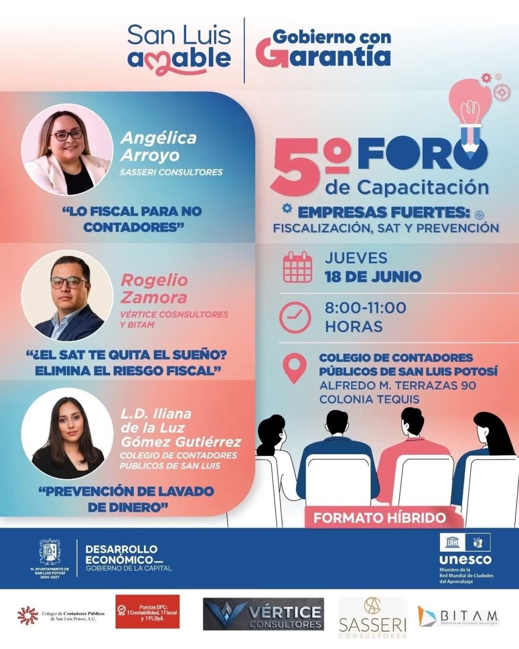 Gobierno Municipal invita al foro de capacitación «Empresas Fuertes: Fiscalización, SAT y Prevención»