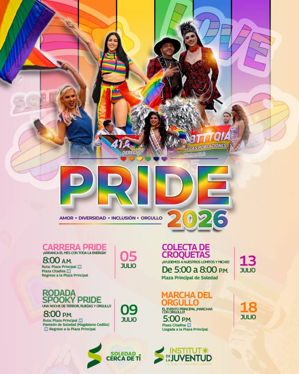 MUNICIPIO DE SOLEDAD FOMENTA LA INCLUSIÓN CON AGENDA DE ACTIVIDADES PRIDE 2026