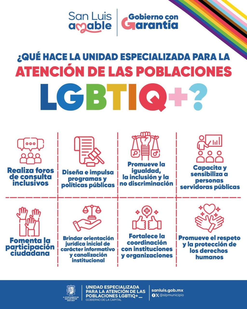 Da a conocer atribuciones y acciones Unidad Municipal Especializada para la Atención de las Poblaciones LGBTIQ+